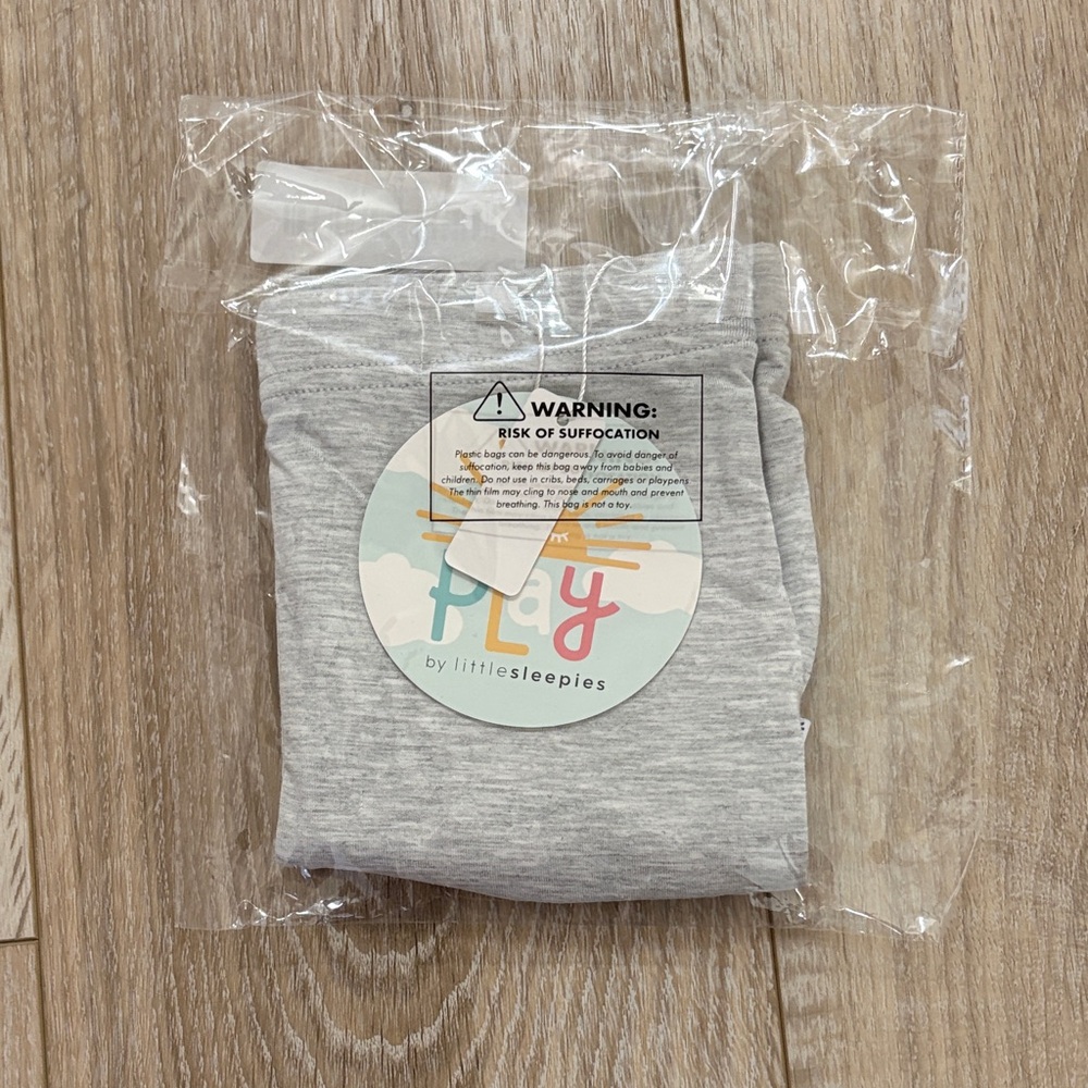Little Sleepies Light Heather Gray Bike Shorts